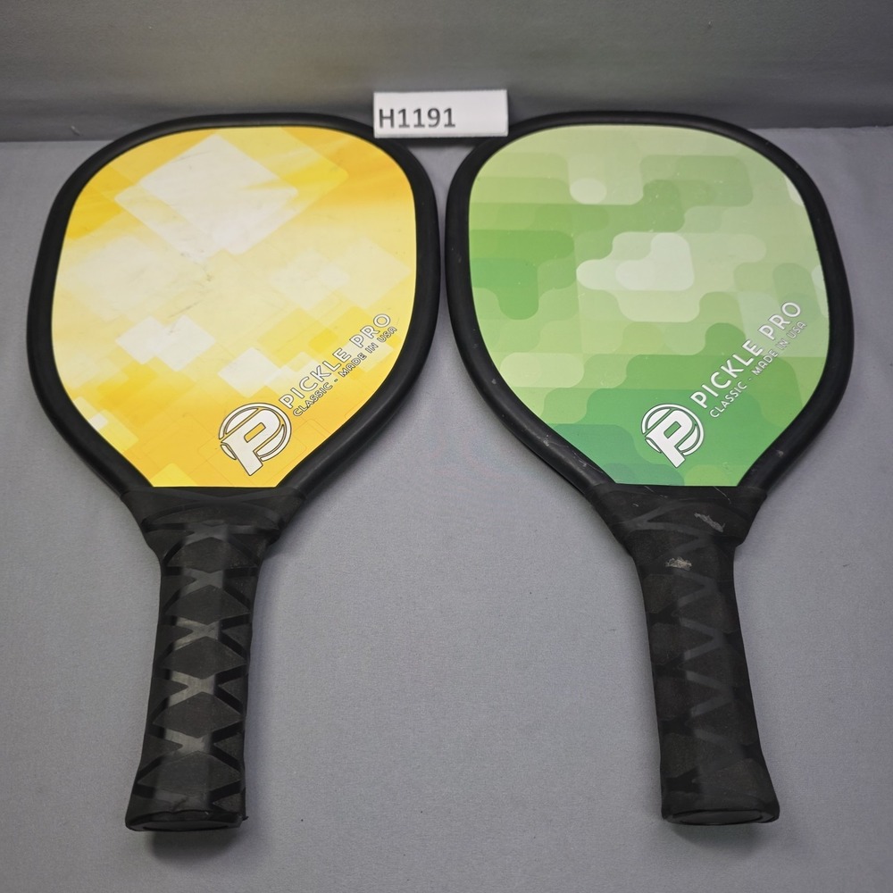 Pickleball‎ Paddle Pickle Pro Classic Yellow Green Pickle Ball Lot x2 - Picture 15 of 15
